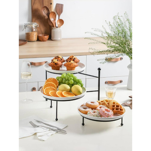 Soporte de metal para servir chocolate al por mayor, decorativo para mesa, para galletas, dulces, frutos secos. - Product Image 5