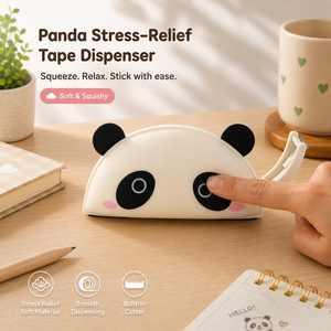 Dispensador de Cinta Adhesiva con Diseño Original de Nicher, Panda Adorable para Aliviar el Estrés, Accesorio de Escritorio Personalizable para Oficina y Escuela - Product Image 1