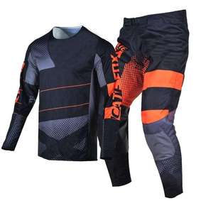 Ensembles d'uniformes de motocross en polyester par sublimation, conception personnalisée, deux pièces, grande taille, combinaison de course, vêtements de sport, service OEM - Product Image 6