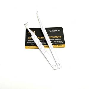 Pinza para Pestañas con Recubrimiento de Color Blanco y Punta Plateada, Acero Inoxidable Sostenible, Impresión de Logotipo Personalizado, Servicio OEM - Product Image 3