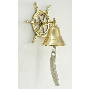 Cloche murale suspendue personnalisée en laiton massif, cloche de bateau nautique pour la décoration de la maison, qualité durable, décoration à prix de gros - Product Image 3