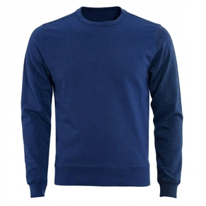 Sudadera de cuello redondo de poliéster y algodón para hombre al por mayor, jersey de punto con cuello alto, manga larga, ropa casual de invierno, logotipo personalizado - Product Image 5