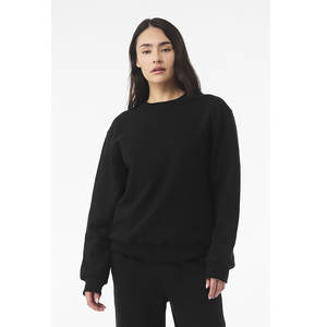 BELLA + CANVAS Unisex 10 oz. Sudadera negra de forro polar unisex para adultos, cuello redondo, estilo grueso. - Product Image 4