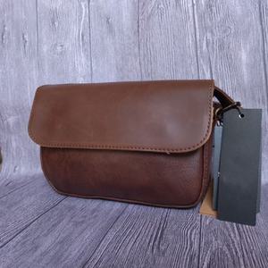 Bolso Bandolera de Cuero Genuino Marrón, Bolso de Hombro Vintage con Solapa, Accesorio de Moda para Mujer para Viajes Diarios - Product Image 2