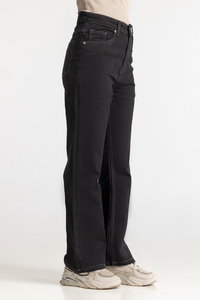 Jeans à jambes larges tendance de haute qualité pour femmes, respirants, à prix abordable, taille haute, jeans en denim personnalisés pour femmes - Product Image 6