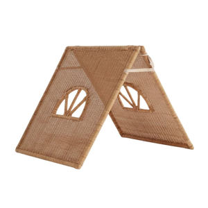 Tente de jeu pliable en rotin de qualité supérieure, tipi en osier pour enfants, mobilier de décoration bohème pour chambre d'enfant, prix d'usine en gros - Product Image 1
