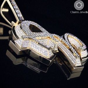 จี้ Charm_Jewells เงินแท้ 925 ชุบทอง 18K ประดับเพชรโมอิสซาไนต์ทรงกลม ตัวอักษร AP พร้อมใบรับรอง IGI สไตล์ฮิปฮอป เหมาะสำหรับทุกเพศทุกวัย สวมใส่ได้ทุกวัน - Product Image 5