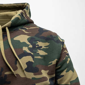 Sudadera con capucha de camuflaje extragrande al por mayor para hombre y mujer, estilo casual, manga larga, algodón grueso, mezcla de algodón básico - Product Image 4