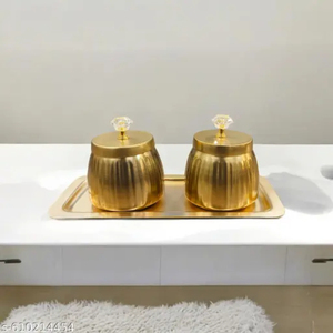 Modern Copper <b>Lidded</b> <b>Bowls</b> Set <b>With</b> Airtight Covers For Fruit And Snacks Metal Polished Design Chocolate <b>Serving</b> <b>Bowl</b> - Product Image 2