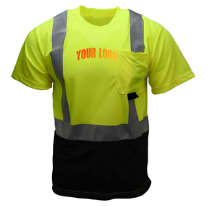 Chemise de sécurité réfléchissante avec logo personnalisé, vêtements de travail haute visibilité pour les travailleurs du bâtiment et du transport - Product Image 1