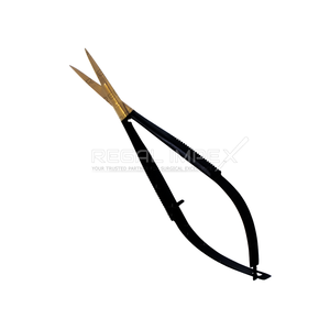 Tijeras de Precisión Sharp Spring de 4.5 Pulgadas con Mango Metálico de Acero Inoxidable, Herramientas de Belleza, Cortadores de Precisión, Regal Impex - Product Image 1