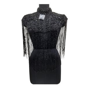 Capa de Diseñador 2026 Bordada con Cuentas 100% Algodón Acero Inoxidable para Mujer Moda Venta al por Mayor Exportación - Product Image 1