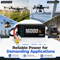 Batterie LiPo JOTEN 16000mAh 6S 22.2V 25C à décharge élevée pour pulvérisateur agricole, drone UAV XT90, fournisseur OEM ODM en gros