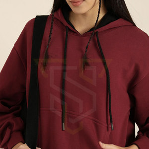 Vêtements de mode, sweats à capuche pour femmes de couleur unie, vêtements d'hiver pour femmes, sweats à capuche pour femmes fabriqués au Pakistan - Product Image 5