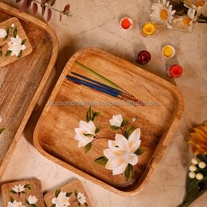 Plateau de service en bois de qualité supérieure, best-seller, écologique, durable, fait à la main, décoration de cuisine, décoration de la maison, cadeau de restaurant - Product Image 6