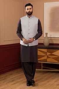 Gilet de mariage respirant pour hommes à faible MOQ, nouvelle collection 2026, vêtement d'extérieur Shalwar Kameez, gilet court pour hommes - Product Image 3