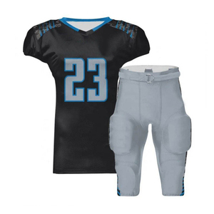 Tenue de football américain à séchage rapide avec panneaux en maille respirante, design personnalisé par sublimation, résistante aux rayures, pour équipe - Product Image 1