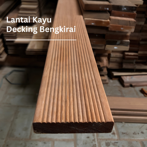 Bengkirai Modern Wood Planks with Click Installation for Pool & Exterior <b>Decking</b> Eco-Friendly Waterproof Anti-Slip - Product Image 3