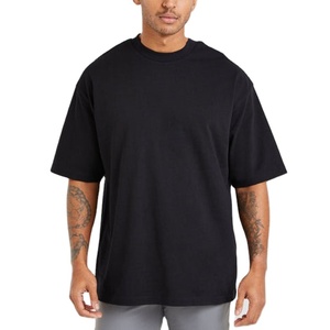 Camiseta de Algodón de 240 g para Hombre, Talla Grande, Manga Corta, Deportiva, Informal, Gruesa, Estilo Urbano - Product Image 1