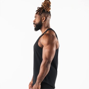 New Workout Gym <b>Men's</b> Custom Tank Tops 100% Cotton O-Neck Wholesale <b>for</b> Bodybuilding Fitness <b>Singlets</b> - Product Image 4