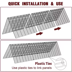 Recinto Portatile in Metallo per Polli, Ecologico, con Struttura Angolare in Ferro, Tunnel per Anatre, Conigli e Altri Piccoli <span class=keywords><strong>Animali</strong></span> - Product Image 6