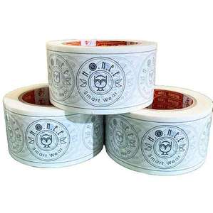 High Quality Custom <b>Packaging</b> <b>Labels</b> ROHS ISO Certified OEM Available Quick Order Processing Modern Lines Logo Printed Tape - Product Image 4