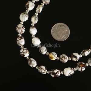 Cuentas de turquesa Mohave de cobre, pepitas de turquesa lisas de 6x8 y 8x10 mm, cuentas de piedras preciosas naturales para la fabricación de joyería, cuentas de turquesa - Product Image 5