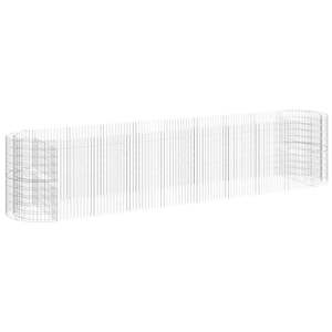 Jardinière surélevée en gabion 197 x 39,4 x 39,4 pouces en fer galvanisé argenté pour légumes - Product Image 4