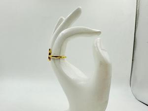 Anillo de racimo de latón Premium minimalista elegante para todos los días con joyería de moda chapada en oro rico - Product Image 2