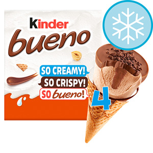 Helado Kinder Bueno Blanco Importado en Oferta, 4x92ml x8 Paquetes, Postre Congelado Premium Cremoso de Chocolate con Avellanas, Venta al por Mayor - Product Image 1