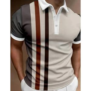 Polo de Manga Corta Personalizado Premium con Rayas, Bordado o Logotipo Impreso, OEM, Venta al Por Mayor, Ropa Casual de Verano - Product Image 3