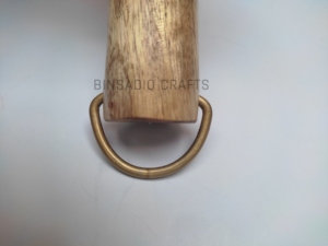 BINSADIQ CRAFTS Poignée de sac en bois de manguier écologique moderne avec quincaillerie dorée, finition naturelle pour accessoires de sac à main DIY Uttar - Product Image 4