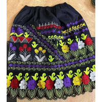 Jupe courte décontractée Pohnpei pour femmes, coupe confortable, taille élastique, respirante, coton/polyester, multicolores, jupes brodées pour femmes