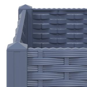 Jardinières et pots à fleurs surélevés spacieux et grands en polypropylène bleu gris - Product Image 5