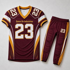 Uniforme de Fútbol Personalizado por Sublimación, Ligero, Transpirable, en Color Marrón y Dorado, de Alto Rendimiento, para Equipos, OEM ODM - Product Image 1