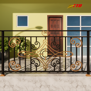 Impresionante Barandilla de Balcón de Hierro Forjado: Añada un Atractivo Majestuoso y una Protección Duradera con el Exquisito Trabajo Metálico Artesanal - Product Image 1