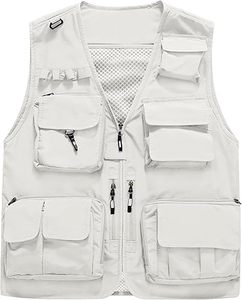 Chaleco de Pesca Táctico Multibolsillos para Hombre - Chaleco Safari Ligero de Poliéster/Nylon con Protección UPF 50+ para Exteriores - Product Image 5