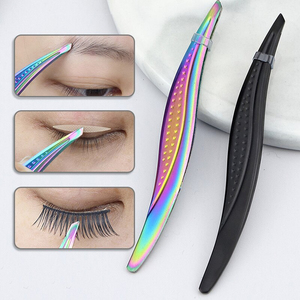 Custom Stainless Steel Eyebrow Eyelash Tweezers For <b>Make</b> <b>Up</b> Top Design High Quality Brow Tweezer With Packaging - Product Image 6