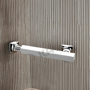 Brazo de ducha rectangular cromado de acero de 18 pulgadas montado en la pared fácil de limpiar diseño moderno para cabezal de ducha de lluvia uso doméstico y comercial - Product Image 1