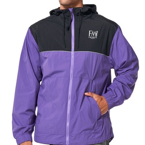 Casual Fashion Men's Single Button <b>Waterproof</b> <b>Breathable</b> <b>Lightweight</b> Windbreaker <b>Jacket</b> with Custom Design and Front Logo - Product Image 1