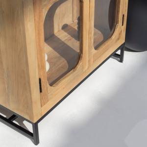 Vitrine en bois Vandana Merino Mira, design moderne et minimaliste en bois massif, meuble de rangement - Product Image 6