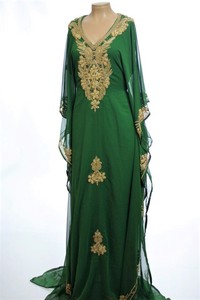 Robe Abaya décontractée et modeste pour femme, rose, à col montant, brodée, à manches longues, longueur cheville, en polyester léger, style Moyen-Orient, pour l'Aïd - Product Image 3