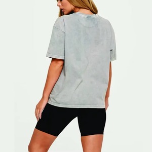 Camiseta de Punto para Mujer, Cuello en V, Manga Corta, Color Sólido, Estilo Casual, Corte Regular, Poliéster/Algodón, Secado Rápido, Transpirable, Primavera - Product Image 4