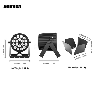 ไฟพาร์ LED อลูมิเนียมหล่อขึ้นรูปแบบเงียบ 18x18W 6in1 ผสมสี สำหรับงานแสดงระดับมืออาชีพ 10/6CH DMX Wash Lighting สำหรับงานอีเว้นท์และงานแต่งงาน - Product Image 3