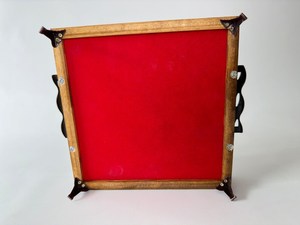 Custom Wood Enamel Serving Tray with Ornamental Print Decorative Handles Handmade Rectangular <b>Platter</b> for Dining Table Kitchen - Product Image 6