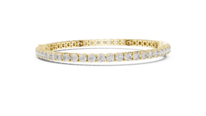 สร้อยข้อมือเทนนิสเพชรทรงเรเดียนท์คัท 18K ทองคำแท้สีเหลือง 5.75 กะรัต เพชรเพาะเลี้ยงในห้องปฏิบัติการ รับรองโดย IGI น้ำหนัก 13.63 กรัม ทอง 750 เครื่องประดับหรูหรา - Product Image 4