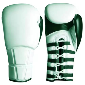 Gants de boxe MMA professionnels OEM, nouvelle collection, couleur blanc foncé, à lacets, en cuir de haute qualité, vente chaude - Product Image 6