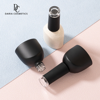 Bouteille de vernis à ongles vide personnalisée OEM/ODM, 9 ml, avec bouchon et pinceau, bouteilles en verre noir de luxe pour vernis à ongles