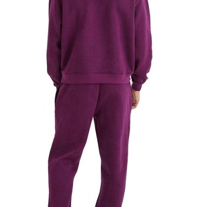 Ensemble de survêtement de course ample et épais en molleton 100 % coton avec logo brodé personnalisé pour homme (hoodie et pantalon de jogging) - Product Image 4