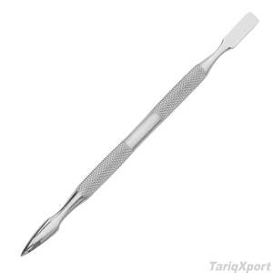 Empujador de Cutículas Profesional de Acero Inoxidable Reutilizable de Alta Calidad con Mango de Acero y Doble Cabeza, Set de Manicura y Pedicura en Caja - Product Image 2